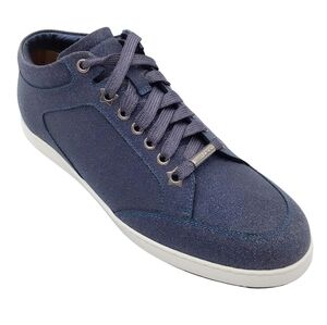 Jimmy Choo Blue Fine Glitter Miami Sneakers Size 37.5